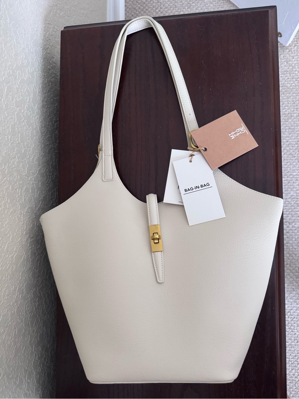 Miztique Isabelle 2 in 1 Tote Bag in Cream 🦋